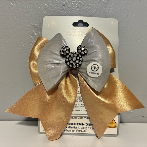 Disney Accessories - Disney Parks Light Up Mickey Mouse Bow Hair Clip